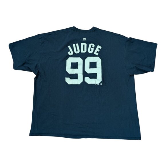 Majestic MLB New York Yankees #99 Judge Mens 3XL Blue T Shirt Big and Tall - Picture 1 of 8